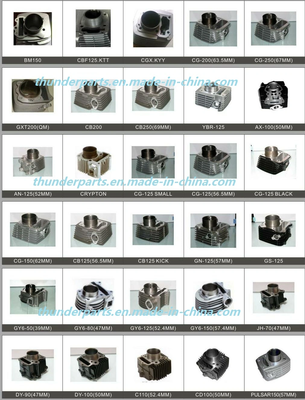 50cc/70cc/100cc/110cc/125cc/150cc/200cc/Cg125/Cg150 Parts for Honda/Suzuki/YAMAHA/Bajaj/Tvs/Scooter/Dirt Bike/Tricycle Engine Motorcycle Spare Parts