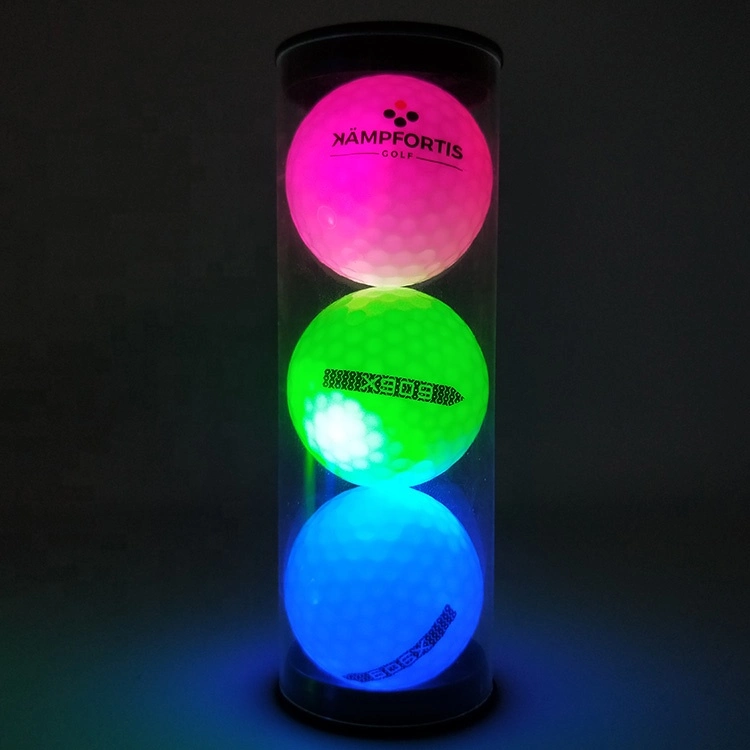 High Quality Long Distance Night LED Golf Light Ball 3 Layer Glowing Balls Custom Manufacturer