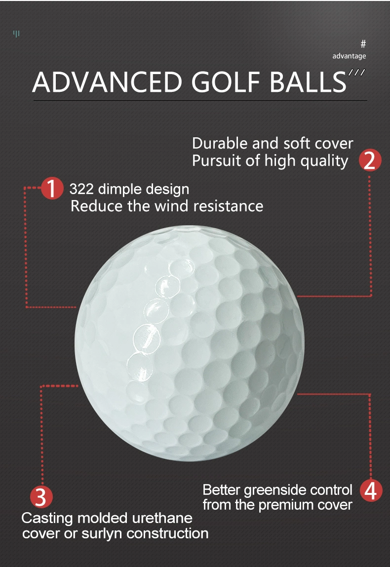 Quality 2/3/4 Layer China Factory Price Distance Soft Custom Logo Tour Golf Ball