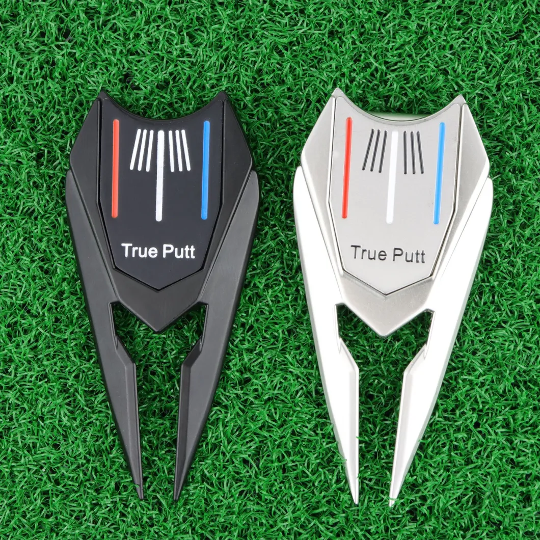 Golf Divot Repair Tool with Ball Marker Magnetic Three Lines Markers Gift Golf Accessory