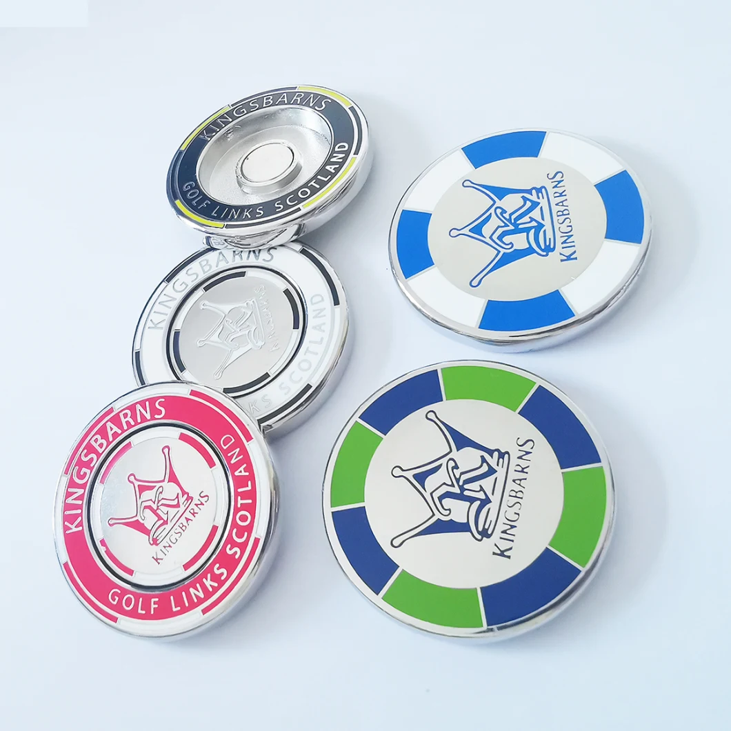 Wholesale Custom Hard Enamel Poker Chip Golf Ball Marker