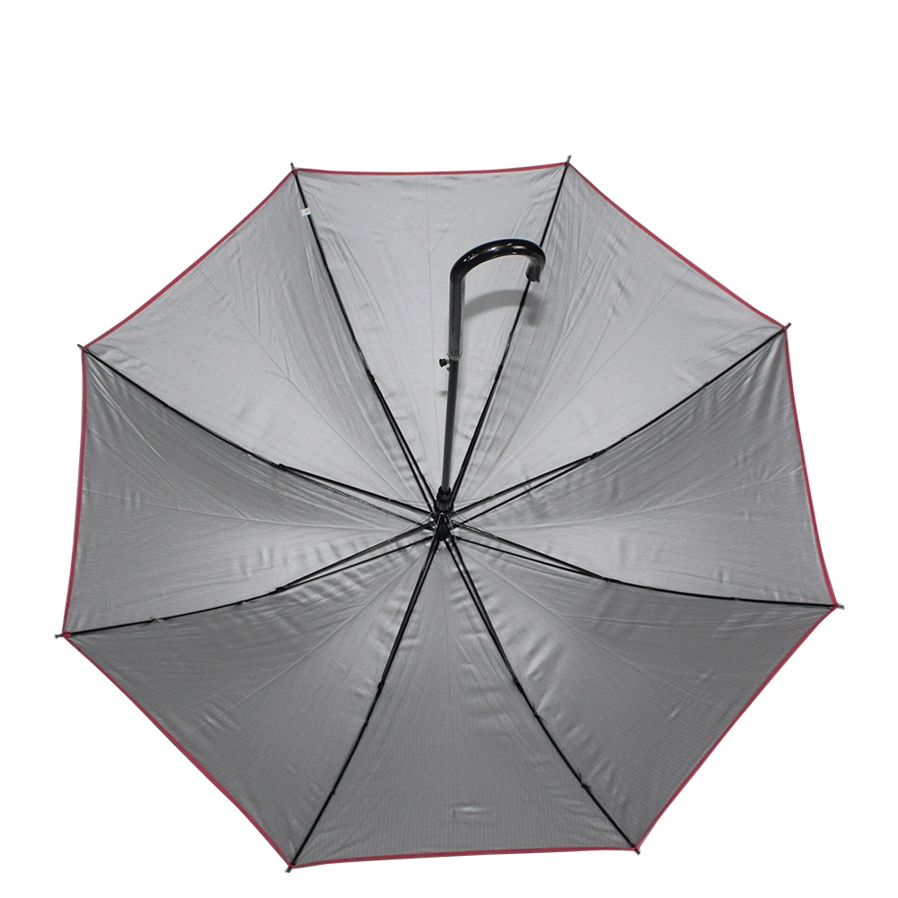 Automatic Pongee Rain Umbrella/Sun Outdoor Gift Umbrellas/Advertising Straight Lady Stripe Parasol/Custom Promotion UV Umbrella